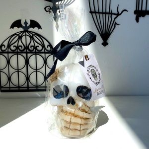 🎃HALLOWEEN MORTAR SKELETON HEAD CANDLE